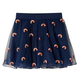 Falda infantil con tul azul marino 104
