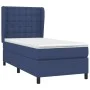 Box spring bed with blue fabric mattress 100x200 cm by , Beds and slatted bases - Ref: Foro24-3128267, Price: 379,09 €, Disco...