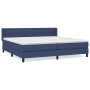 Cama box spring con colchón tela azul 200x200 cm de , Camas y somieres - Ref: Foro24-3130063, Precio: 608,75 €, Descuento: %