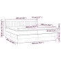 Box spring bed with blue fabric mattress 200x200 cm by , Beds and slatted bases - Ref: Foro24-3130463, Price: 575,13 €, Disco...