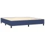 Box spring bed with blue fabric mattress 200x200 cm by , Beds and slatted bases - Ref: Foro24-3131543, Price: 688,21 €, Disco...