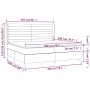 Box spring bed with blue fabric mattress 200x200 cm by , Beds and slatted bases - Ref: Foro24-3131543, Price: 699,39 €, Disco...