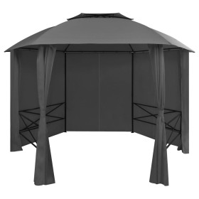 Gartenzelt mit sechseckigen Vorhängen 360x265 cm von vidaXL, Zelte und Pavillons - Ref: Foro24-44766, Preis: 374,34 €, Rabatt: %