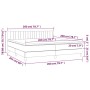 Box spring bed mattress and LED lights blue fabric 200x200 cm by , Beds and slatted bases - Ref: Foro24-3133347, Price: 592,4...