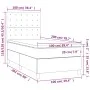 Box spring bed mattress and LED lights blue fabric 100x200 cm by , Beds and slatted bases - Ref: Foro24-3135739, Price: 349,5...