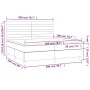 Box spring bed with blue fabric mattress 200x200 cm by , Beds and slatted bases - Ref: Foro24-3142447, Price: 652,63 €, Disco...