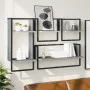 Estantes pared con barras 4 pzas madera ingeniería gris Sonoma de , Estantes y estanterías - Ref: Foro24-836311, Precio: 47,4...