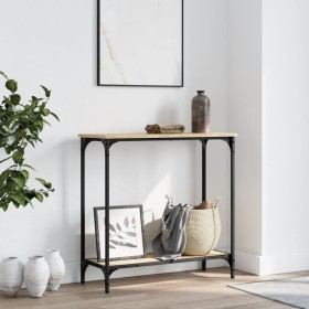 Engineered wood Sonoma oak console table 75x30.5x75 cm by , Side tables - Ref: Foro24-837708, Price: 41,43 €, Discount: %