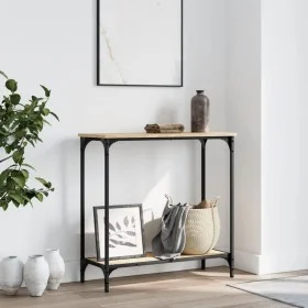 Engineered wood Sonoma oak console table 75x30.5x75 cm by , Side tables - Ref: Foro24-837708, Price: 39,41 €, Discount: %