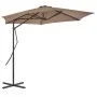 Gartenschirm mit Stahlmast 300 cm taupe von vidaXL, Sonnenschirme - Ref: Foro24-44888, Preis: 126,36 €, Rabatt: %