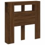 LED headboard engineered wood brown oak 100x18.5x103.5 cm by , Headboards and footboards - Ref: Foro24-837336, Price: 59,63 €...