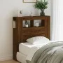 LED headboard engineered wood brown oak 100x18.5x103.5 cm by , Headboards and footboards - Ref: Foro24-837336, Price: 58,89 €...