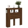 LED-Kopfteil aus Holzwerkstoff, braune Eiche, 100 x 18,5 x 103,5 cm von , Kopf- und Fußteile - Ref: Foro24-837336, Preis: 59,...