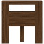 LED headboard engineered wood brown oak 100x18.5x103.5 cm by , Headboards and footboards - Ref: Foro24-837336, Price: 59,63 €...