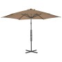 Gartenschirm mit Stahlmast 300 cm taupe von vidaXL, Sonnenschirme - Ref: Foro24-44888, Preis: 130,15 €, Rabatt: %
