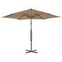 Gartenschirm mit Stahlmast 300 cm taupe von vidaXL, Sonnenschirme - Ref: Foro24-44888, Preis: 126,36 €, Rabatt: %