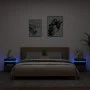 Bedside tables with LED lights 2 units black 40x39x48.5 cm by , Nightstands - Ref: Foro24-836787, Price: 91,51 €, Discount: %