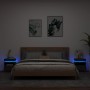 Mesitas de noche con luces LED 2 unidades negro 40x39x48,5 cm de , Mesitas de noche - Ref: Foro24-836787, Precio: 90,04 €, De...