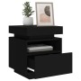 Mesitas de noche con luces LED 2 unidades negro 40x39x48,5 cm de , Mesitas de noche - Ref: Foro24-836787, Precio: 90,04 €, De...