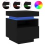 Mesitas de noche con luces LED 2 unidades negro 40x39x48,5 cm de , Mesitas de noche - Ref: Foro24-836787, Precio: 90,04 €, De...