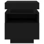 Bedside tables with LED lights 2 units black 40x39x48.5 cm by , Nightstands - Ref: Foro24-836787, Price: 91,51 €, Discount: %