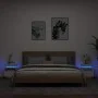 Nachttische mit LED-Leuchten 2 Einheiten weiß 40x39x48,5 cm von , Nachttische - Ref: Foro24-836785, Preis: 98,87 €, Rabatt: %