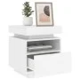Bedside tables with LED lights 2 units white 40x39x48.5 cm by , Nightstands - Ref: Foro24-836785, Price: 98,70 €, Discount: %