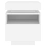 Bedside tables with LED lights 2 units white 40x39x48.5 cm by , Nightstands - Ref: Foro24-836785, Price: 100,56 €, Discount: %