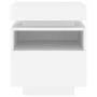 Bedside tables with LED lights 2 units white 40x39x48.5 cm by , Nightstands - Ref: Foro24-836785, Price: 98,70 €, Discount: %