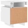 Bedside tables with LED lights 2 units white 40x39x48.5 cm by , Nightstands - Ref: Foro24-836785, Price: 98,70 €, Discount: %