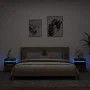 Bedside tables with LED lights 2 units smoked oak 40x39x48.5cm by , Nightstands - Ref: Foro24-836793, Price: 88,57 €, Discoun...
