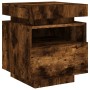 Mesitas de noche con luces LED 2 uds roble ahumado 40x39x48,5cm de , Mesitas de noche - Ref: Foro24-836793, Precio: 87,31 €, ...