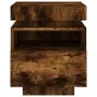 Bedside tables with LED lights 2 units smoked oak 40x39x48.5cm by , Nightstands - Ref: Foro24-836793, Price: 88,57 €, Discoun...