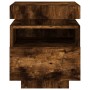 Mesitas de noche con luces LED 2 uds roble ahumado 40x39x48,5cm de , Mesitas de noche - Ref: Foro24-836793, Precio: 87,31 €, ...