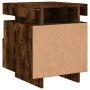 Bedside tables with LED lights 2 units smoked oak 40x39x48.5cm by , Nightstands - Ref: Foro24-836793, Price: 88,57 €, Discoun...