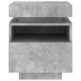 Mesitas de noche con luces LED 2 uds gris hormigón 40x39x48,5cm de , Mesitas de noche - Ref: Foro24-836791, Precio: 96,11 €, ...