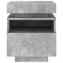 Mesitas de noche con luces LED 2 uds gris hormigón 40x39x48,5cm by , Nightstands - Ref: Foro24-836791, Price: 97,48 €, Discou...