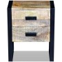 Beistelltisch mit 2 Schubladen aus massivem Mangoholz 43x33x51 cm von vidaXL, Nachttische - Ref: Foro24-243298, Preis: 179,65...