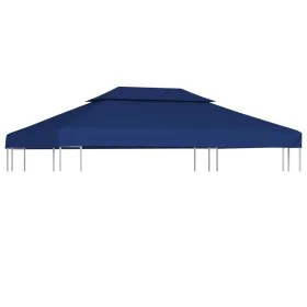 Gazebo awning 2 levels 310 g/m² 4x3 m blue by vidaXL, Covers for tents and gazebos - Ref: Foro24-44759, Price: 77,49 €, Disco...