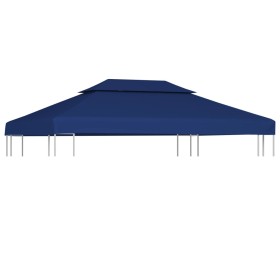 Toldo de cenador 2 niveles 310 g/m² 4x3 m azul