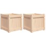 Jardineras de exterior 2 unidades madera maciza de pino de , Maceteros y jardineras - Ref: Foro24-837405, Precio: 78,64 €, De...