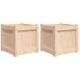Outdoor planters, 2 units, solid pine wood by , Pots and planters - Ref: Foro24-837405, Price: 77,65 €, Discount: %