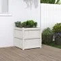 Jardinera madera maciza de pino blanco 60x60x60 cm de , Maceteros y jardineras - Ref: Foro24-837426, Precio: 78,48 €, Descuen...