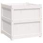 Pflanzkübel aus massivem Kiefernholz weiß 60x60x60 cm von , Töpfe und Pflanzgefäße - Ref: Foro24-837426, Preis: 79,30 €, Raba...