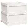 Pflanzkübel aus massivem Kiefernholz weiß 60x60x60 cm von , Töpfe und Pflanzgefäße - Ref: Foro24-837426, Preis: 78,48 €, Raba...