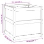 Pflanzkübel aus massivem Kiefernholz weiß 60x60x60 cm von , Töpfe und Pflanzgefäße - Ref: Foro24-837426, Preis: 79,30 €, Raba...