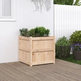 Solid pine wood planter 60x60x60 cm by , Pots and planters - Ref: Foro24-837424, Price: 65,86 €, Discount: %