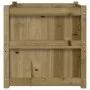Solid pine wood planter box, impregnated, 60x60x60 cm by , Pots and planters - Ref: Foro24-837432, Price: 89,43 €, Discount: %