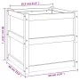 Solid pine wood planter box, impregnated, 60x60x60 cm by , Pots and planters - Ref: Foro24-837432, Price: 89,43 €, Discount: %