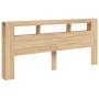 LED-Kopfteil aus Holzwerkstoff Sonoma-Eiche 220 x 18,5 x 103,5 cm von , Kopf- und Fußteile - Ref: Foro24-837374, Preis: 103,4...